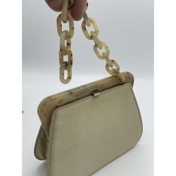 Prada Satin Mini Frame Gold Hand Bag (Repaired/Reconstructed) - Picture 12 of 12